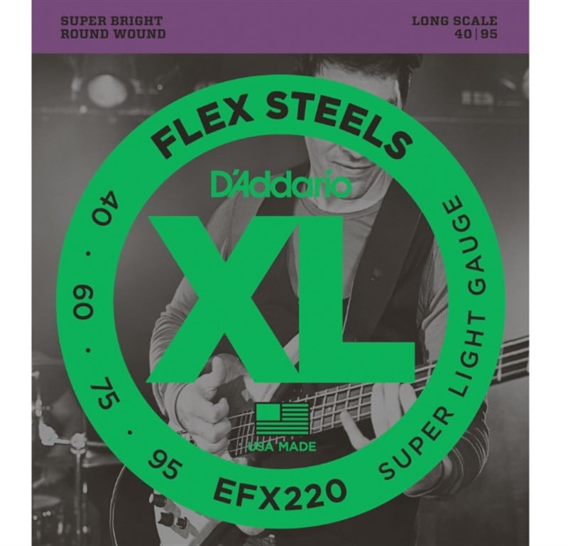D´Addario EFX220 Bas Gitar Teli Flex Steels (40-95)