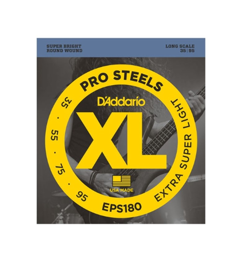 D'Addario EPS180 Bas Gitar Teli ProSteels 35-95
