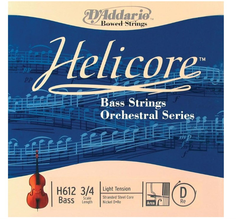 D'Addario H612 Helicore 3/4 Kontrabas Teli (Re)