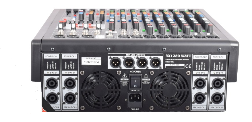 DDS DPX-PRO12 12 Kanal USB 4x1250 Watt Power Mikser