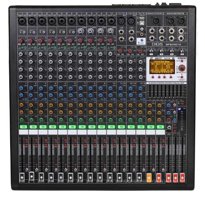 DDS DPX-PRO16 4x1250Watt 16 Kanal Power Mikser
