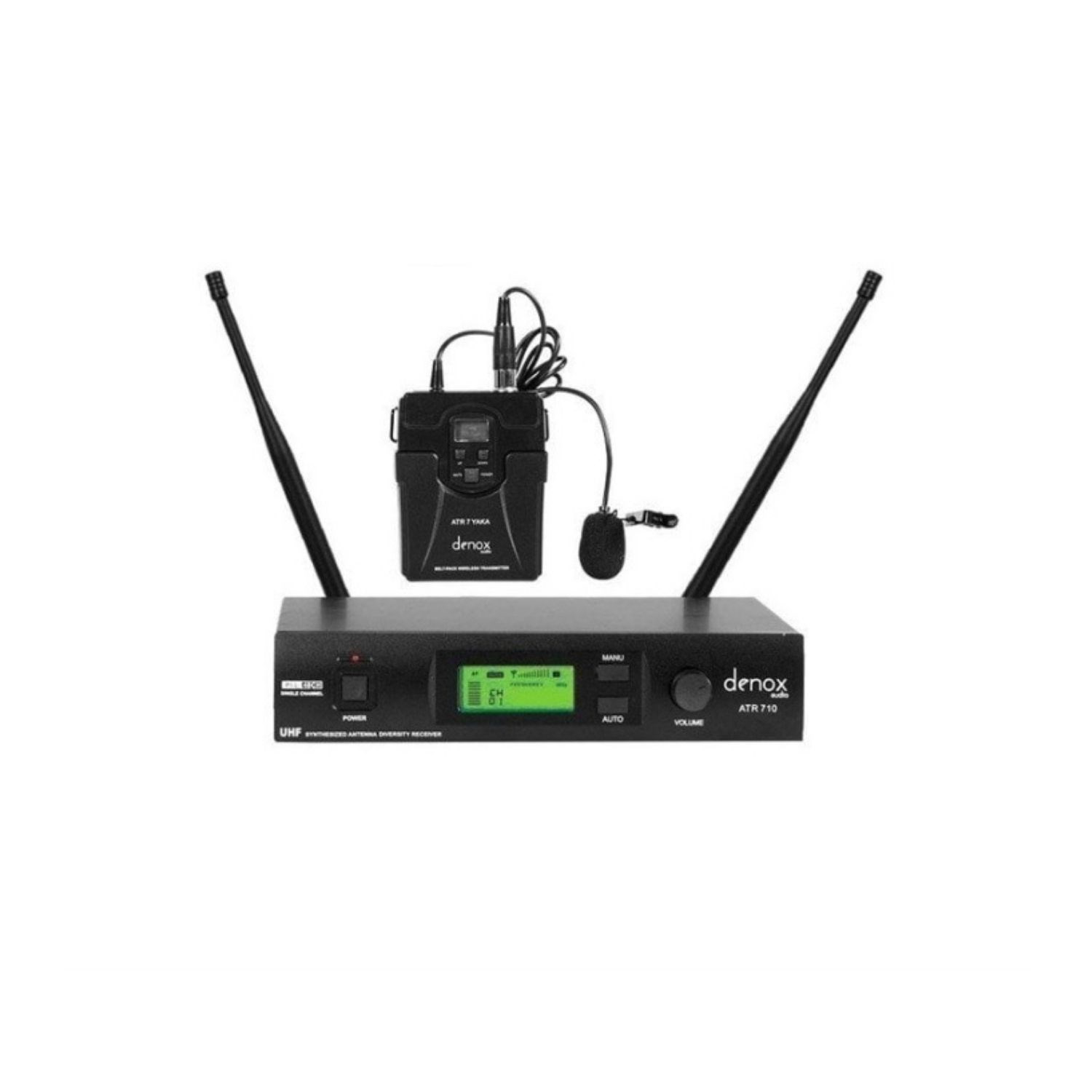 Denox ATR-710 UHF Kablosuz Yaka Mikrofonu Seti