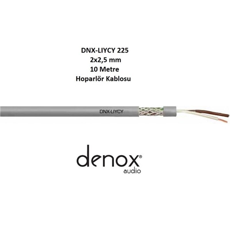 Denox DNX-LIYCY 225 10 - 2x2,5 mm 10 Metre Hoparlör Kablosu