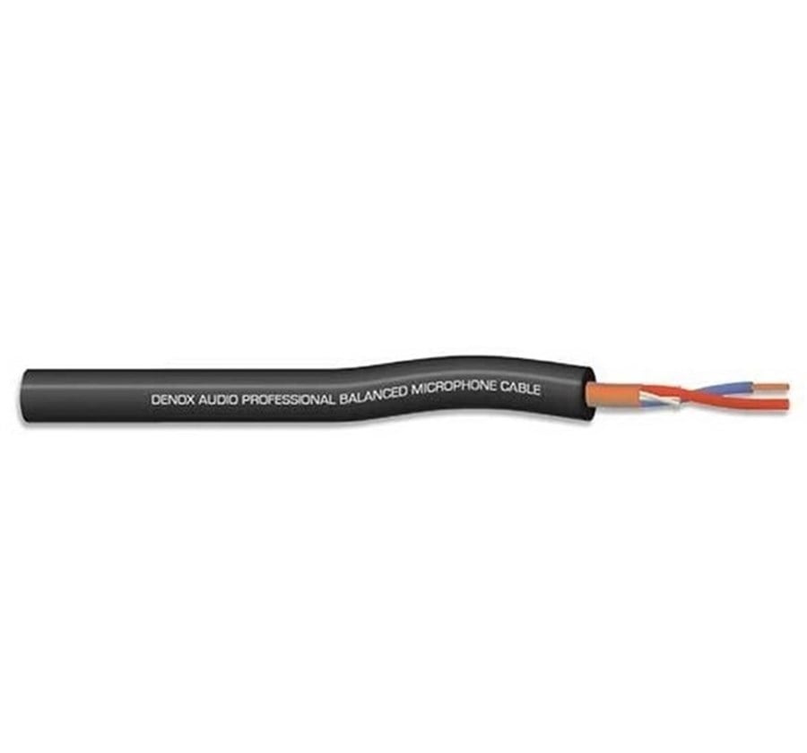 Denox DNX MIC 022 2x0,22 mm 10 Metre Siyah Mikrofon Kablosu