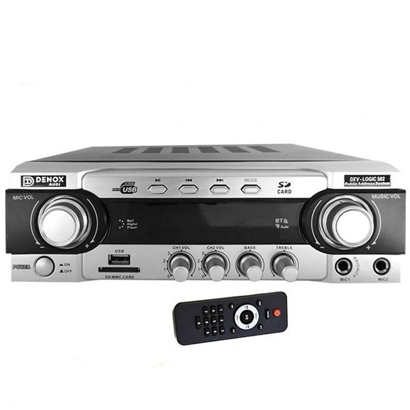 Denox DXV LOGIC 502 - 50W 100V 4 ohm 2 Bölgeli Mikser Amfi