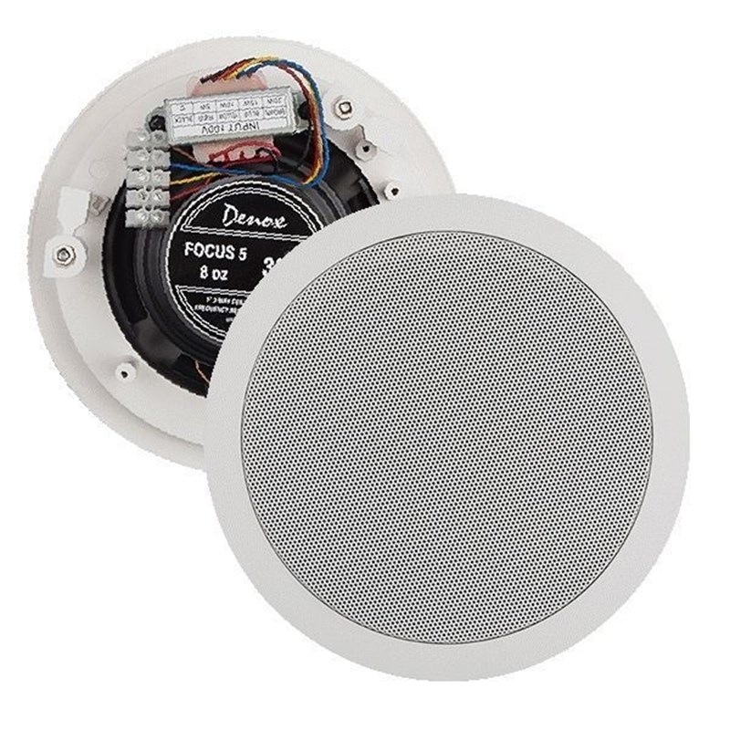 Denox Focus 5 - 5 inç 25W/100V 8 ohm Tavan Hoparlörü (Tek)