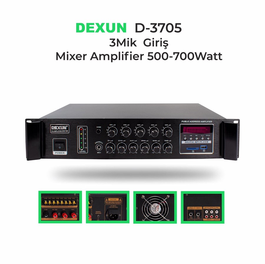 Dexun D-3705 4-6 Ohm 5 Zone Volum Kontrol
