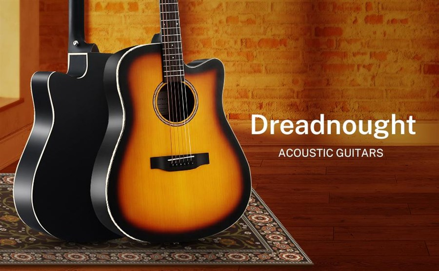 Donner DAG 1 CS Cutaway Sunburst Akustik Gitar