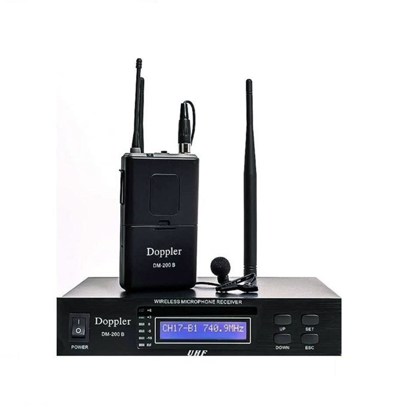 Doppler DM-200B UHF Band Yaka Tipi Kablosuz Mikrofon