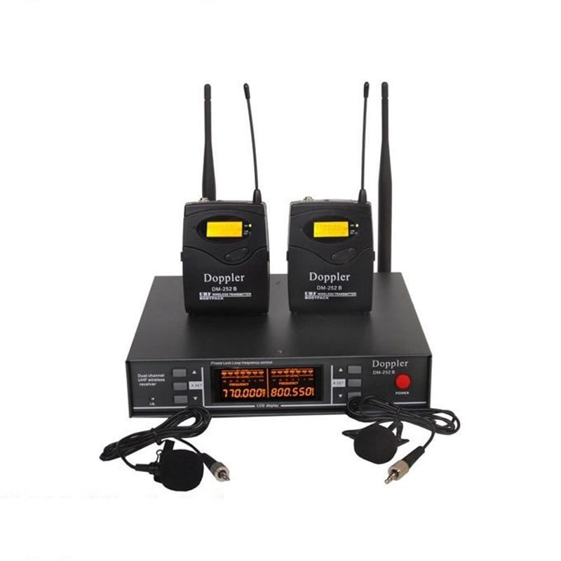 Doppler DM-252B UHF Band Çift Yaka Mikrofon Seti