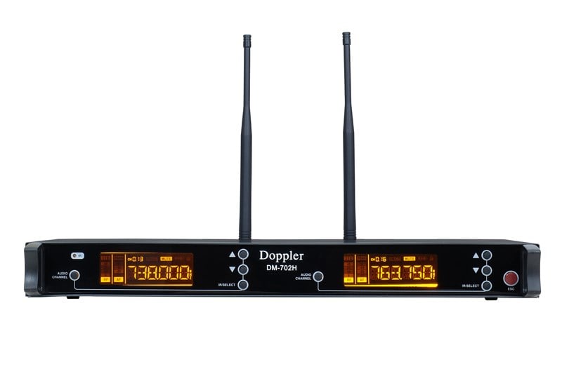 Doppler DM-702H Çift Antenli İkili Telsiz El Mikrofonu