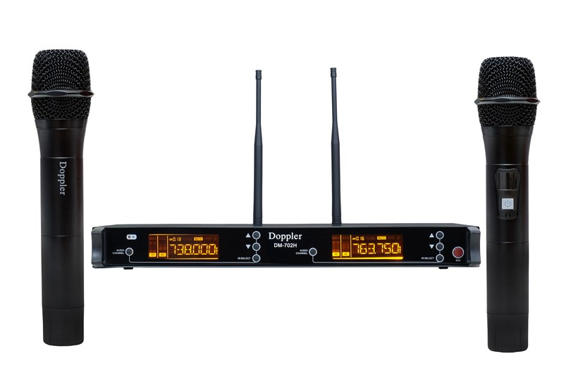 Doppler DM-702H Çift Antenli İkili Telsiz El Mikrofonu