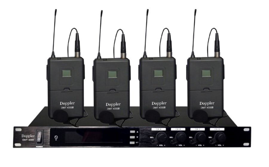 Doppler DMT-4100 Yaka Tipi 4'lü Kablosuz Mikrofon