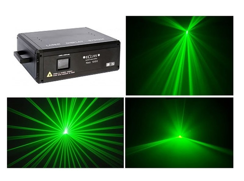Eclips NEO-1000 12 Kanal DMX 1 Watt Yeşil Lazer Işık