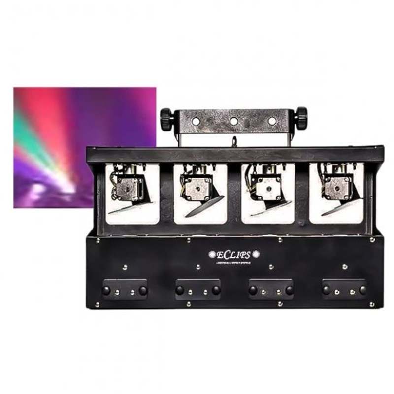Eclips Quad Gobo 4 Aynalı RGBW Led Gobo Efekt Işık
