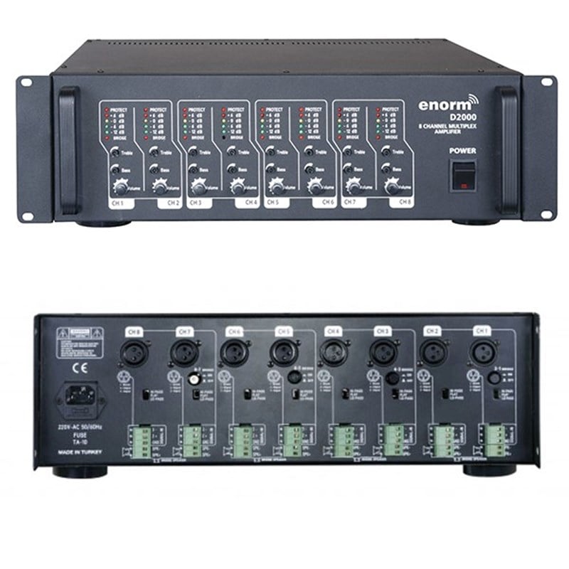 Enorm D2000 8x225W 2 ohm 4x450W 4 ohm D-Class Amplifikatör
