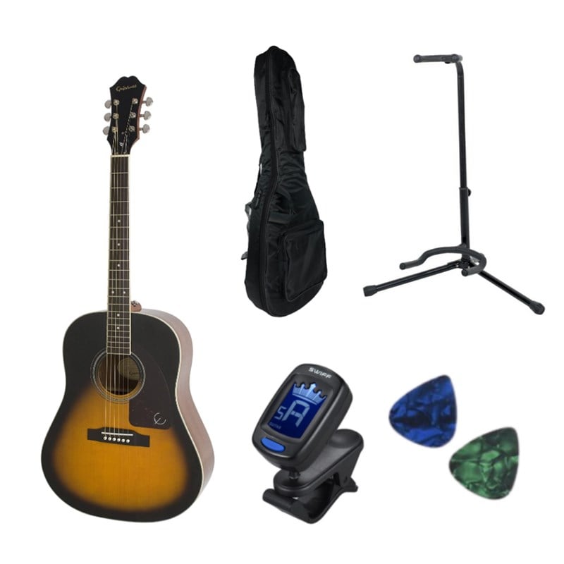 Epiphone AJ-220S Solid Top Sunburst Akustik Gitar