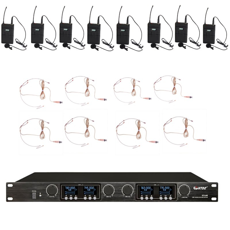 HTDZ HT-680 Y Kablosuz 8'li Yaka + Headset Mikrofon Seti