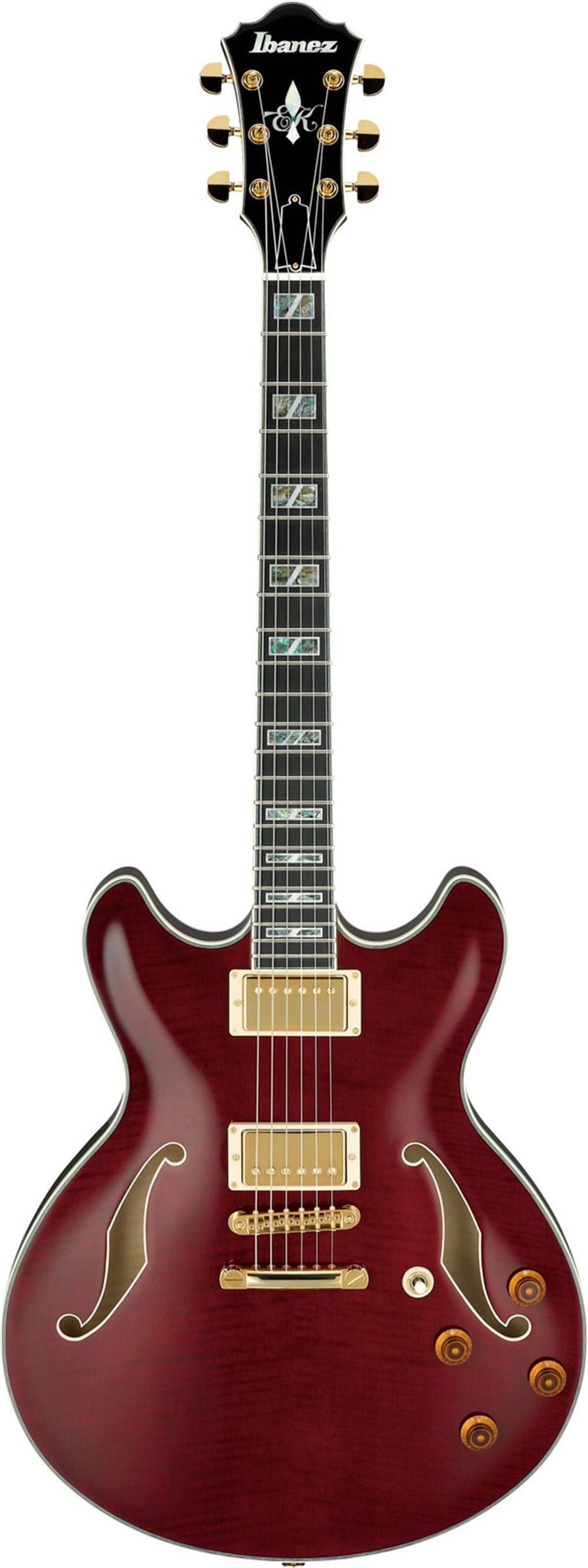 Ibanez  EKM100-WRD Yarı Akustik Wine Red Elektro Gitar