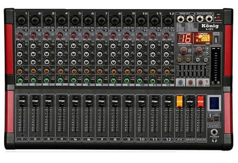 König K-12FX 12 Mono Kanal , Usb Bluetooth , Mp3 Recording deck Mikser