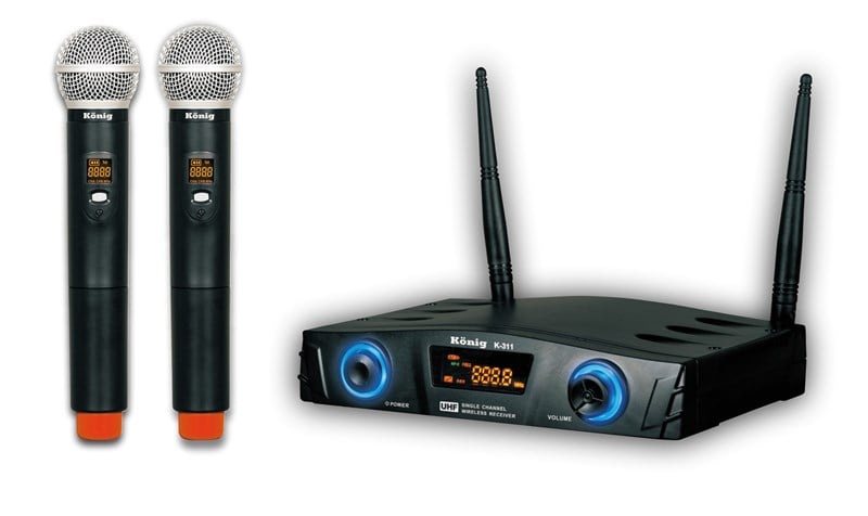 König K-312 2 EL 2-Kanal UHF Telsiz Mikrofon