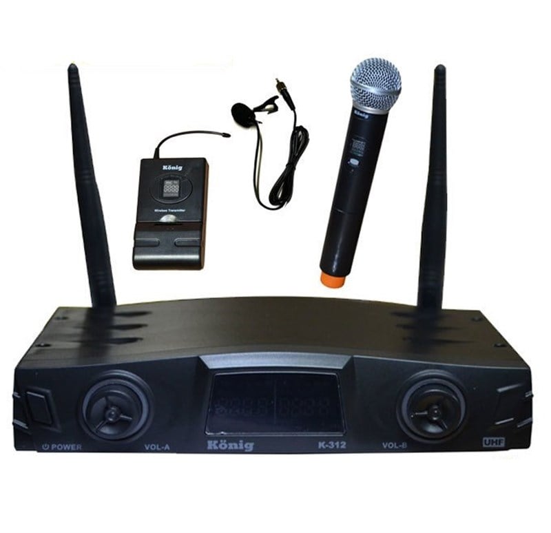 König K-312 EL+Yaka 2-Kanal UHF Telsiz Mikrofon