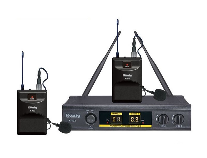 König K-402 2 Yaka 2-Kanal UHF Telsiz Mikrofon
