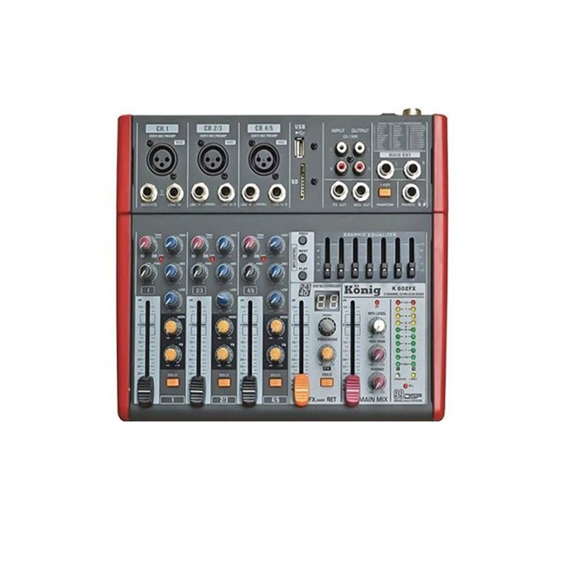 König K-502 FX 3 mono 1 stereo  USB/SD DISK Bluetooth Deck Mikser