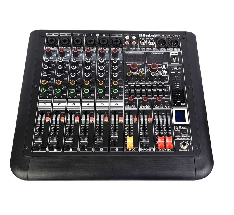 König K-606FX 6 Kanal Efekli Deck Mikser
