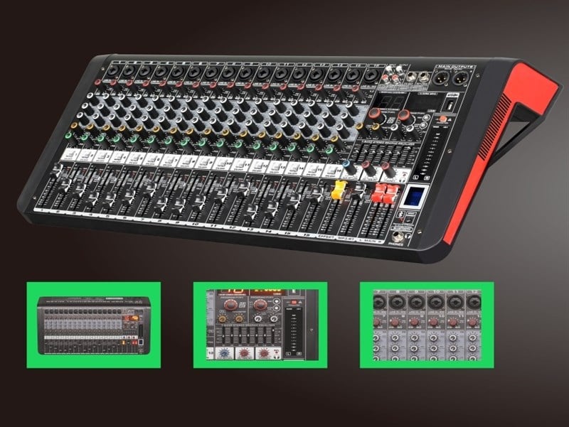 König KG-16FX 16 Mono Kanal , Bluetooth, USB/SD/DISK, Mp3 Record Deck Mikser