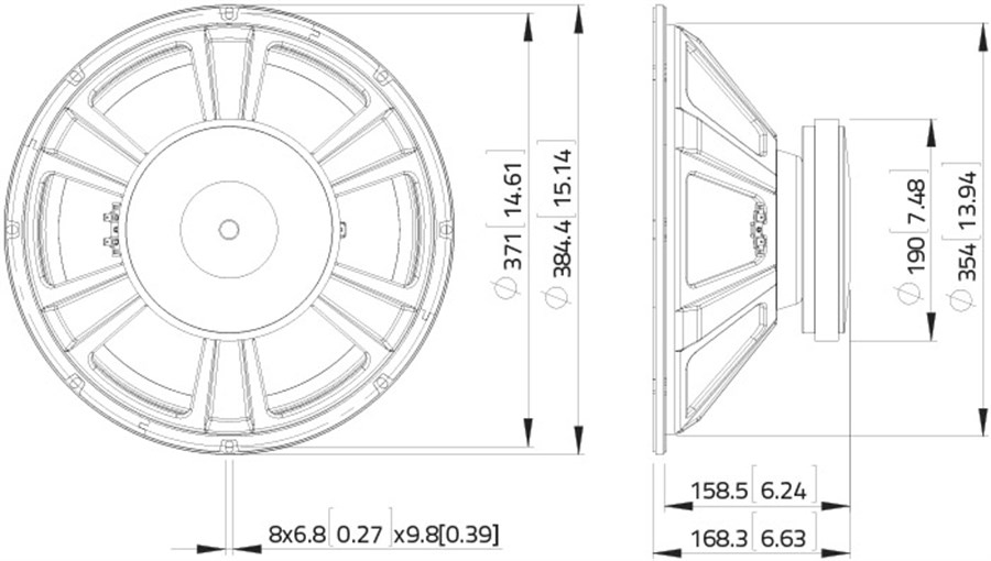 Lavoce SSF153.00 15 inç 800W Hoparlör
