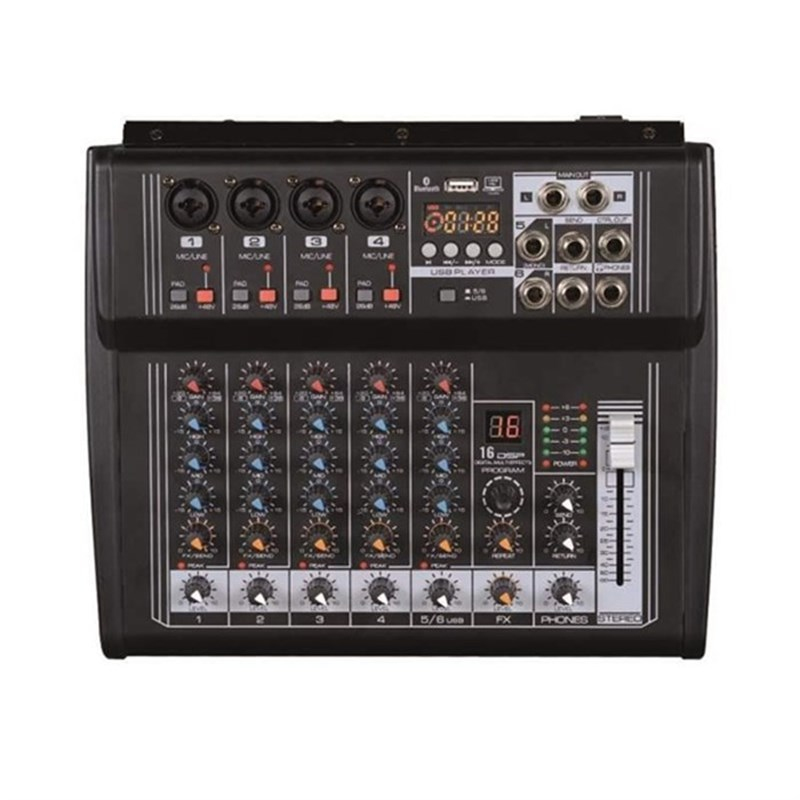 Lentus LNT-06 PA 6-Kanal Power Mikser 2x125-Watt 4 ohm