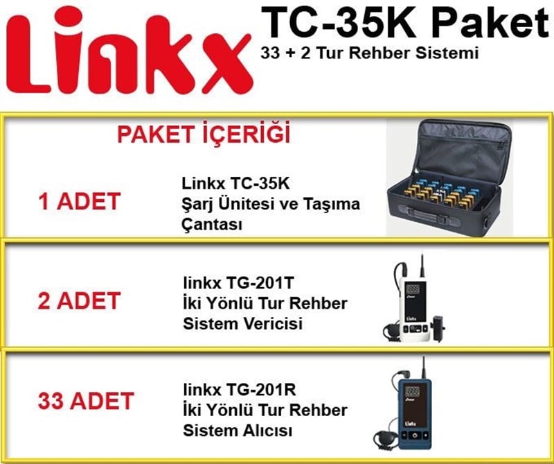 Linkx Paket TC-35K Tur Rehber Sistemi