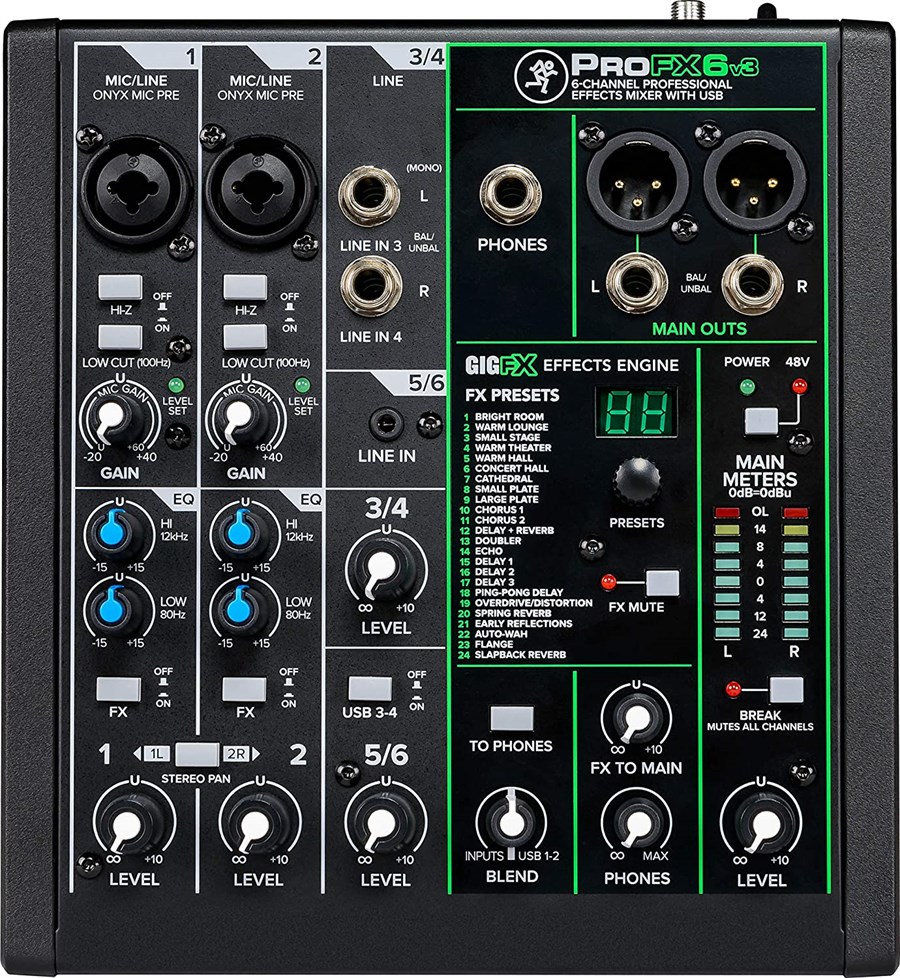 Mackie ProFX6 V3 6 Kanal Deck Mixer