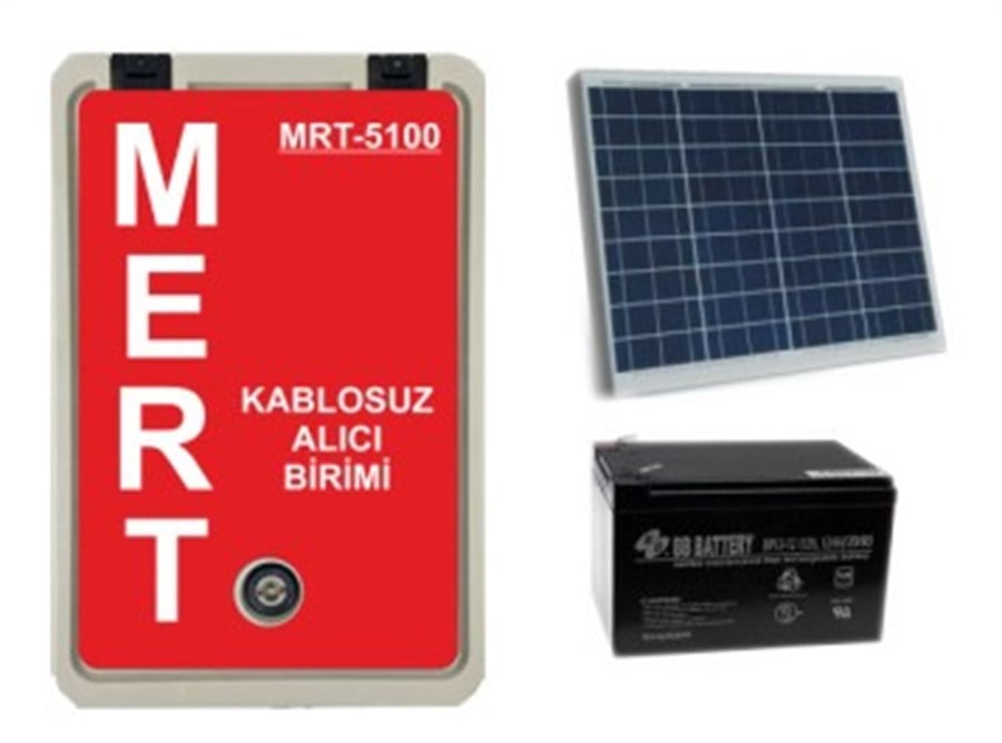 Mert MRT-5100 Güneş Panelli 80 Watt 4 Ohm Vhf Kablosuz Anons Alıcısı