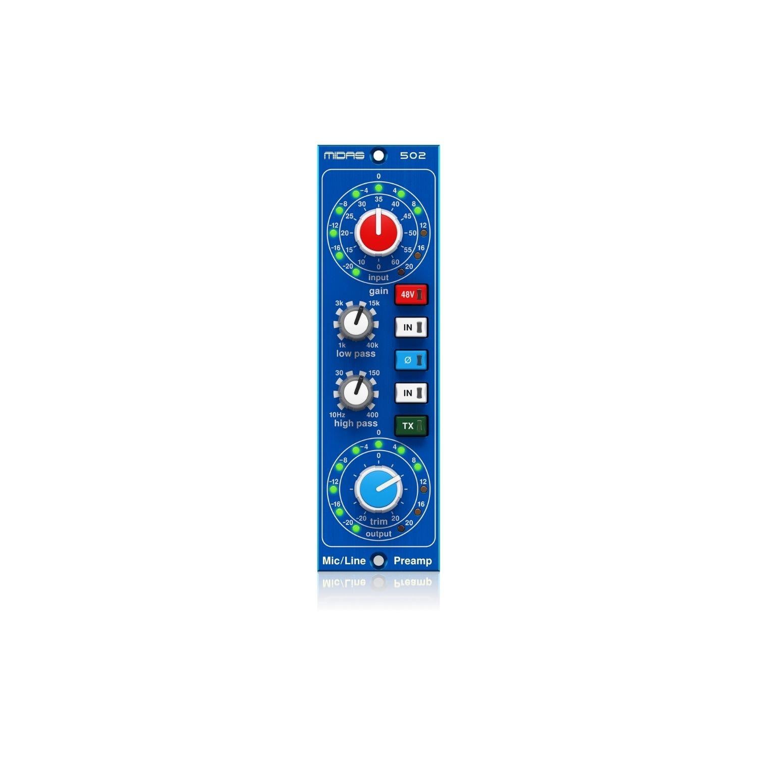Midas 502 V2 500 Series Mic Preamplifier