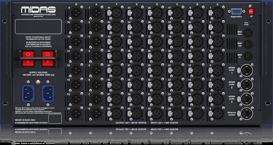 Midas DL251 48 Girişli, 16 Çıkışlı Stage Box