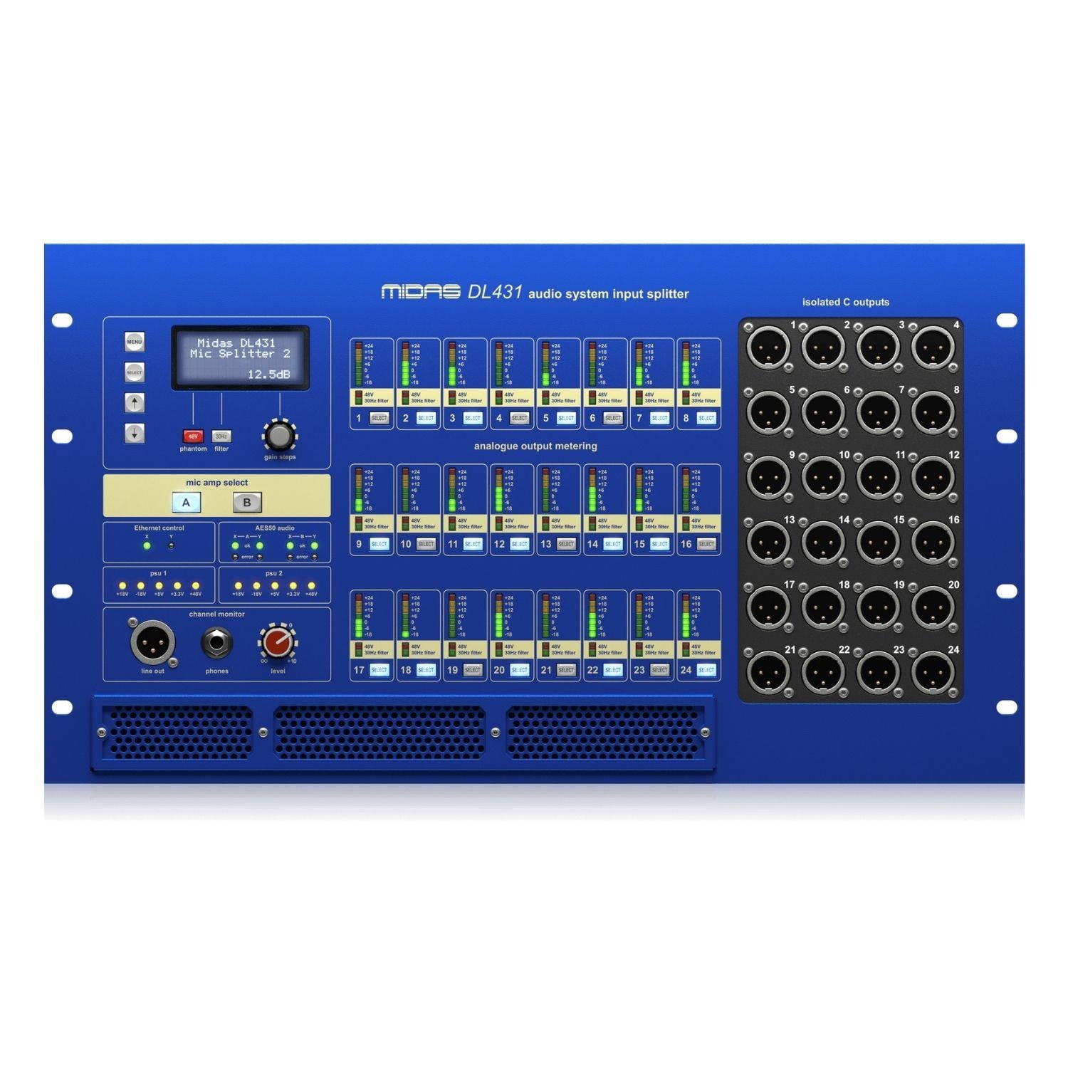 Midas DL431 24 Giriş 72 Çıkış Aktif Mikrofon Splitter