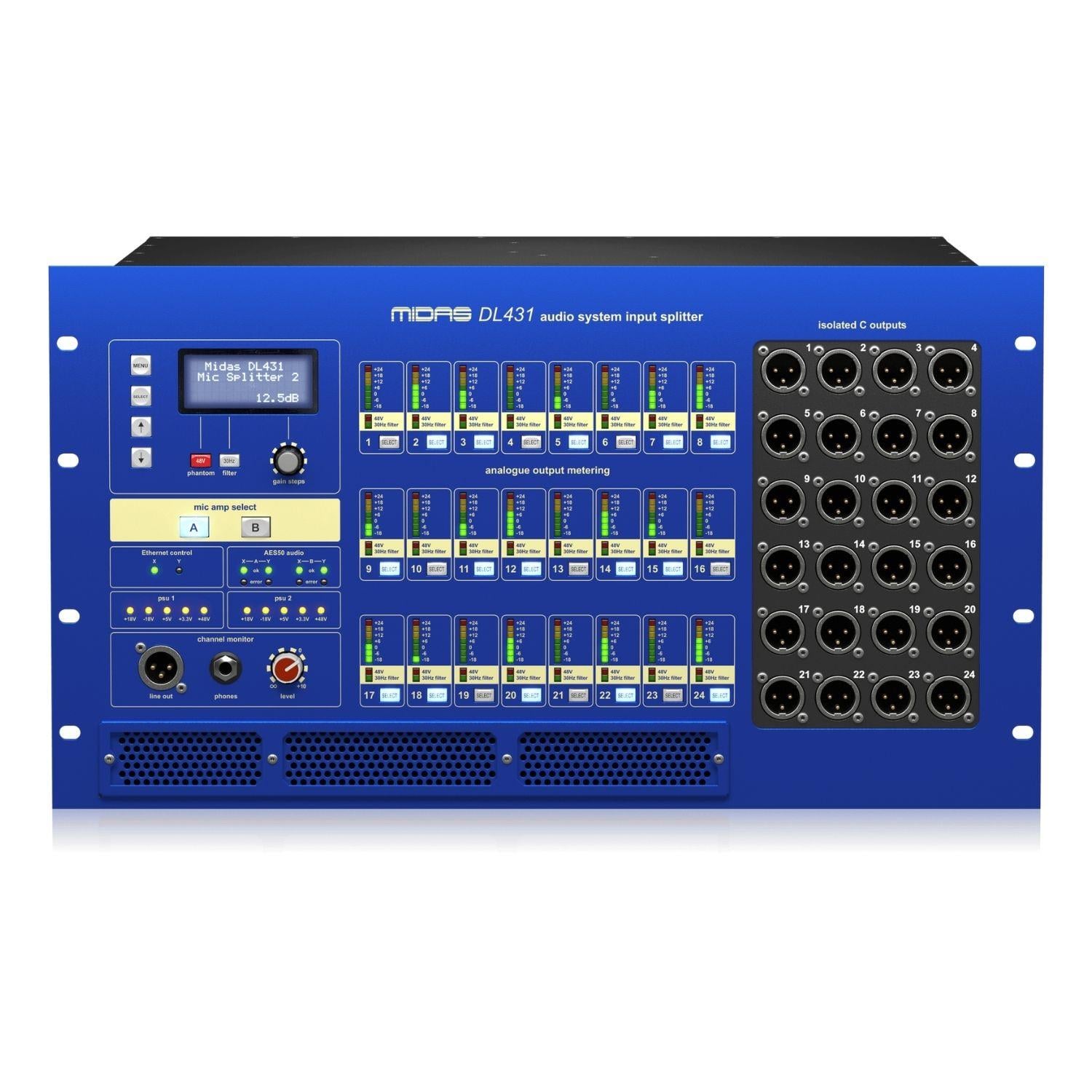 Midas DL431 24 Giriş 72 Çıkış Aktif Mikrofon Splitter