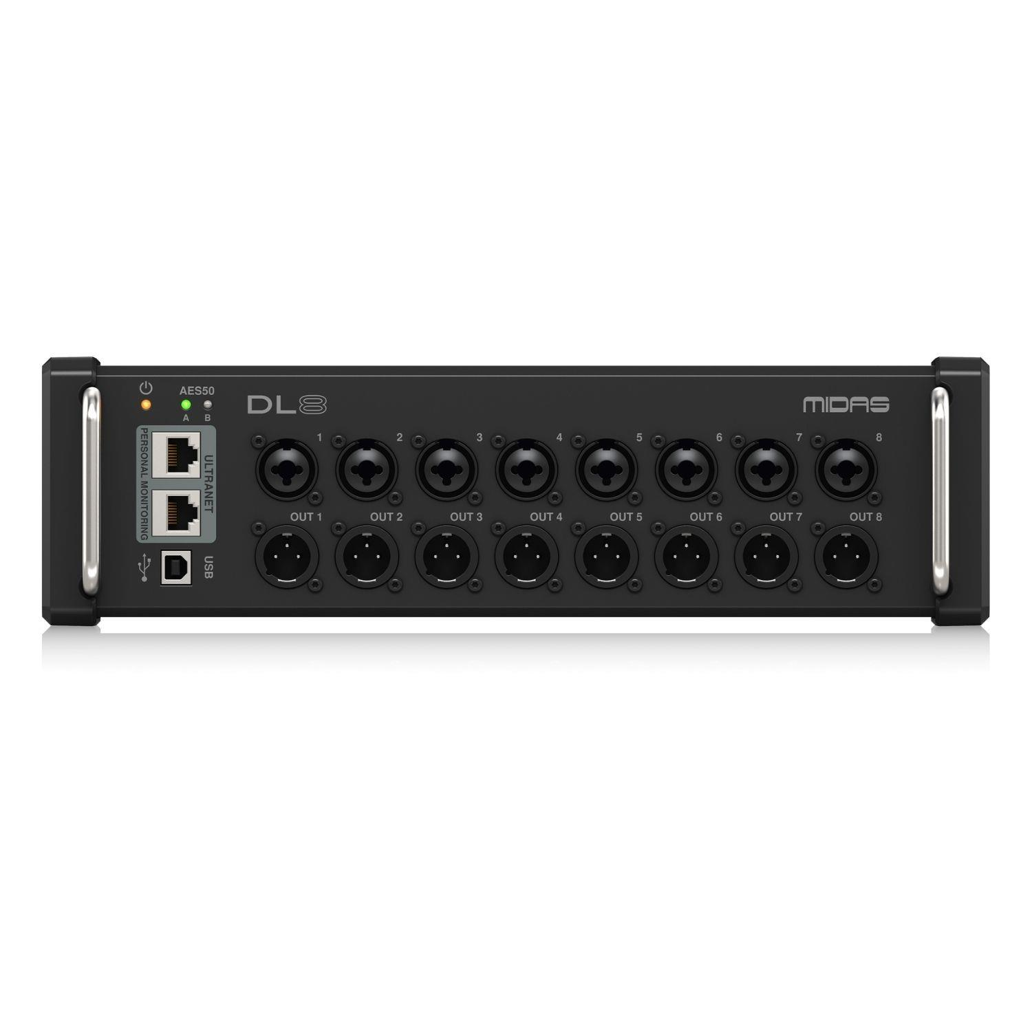Midas DL8 PoE-Aktif 8 Giriş, 8 Çıkış Stage Box