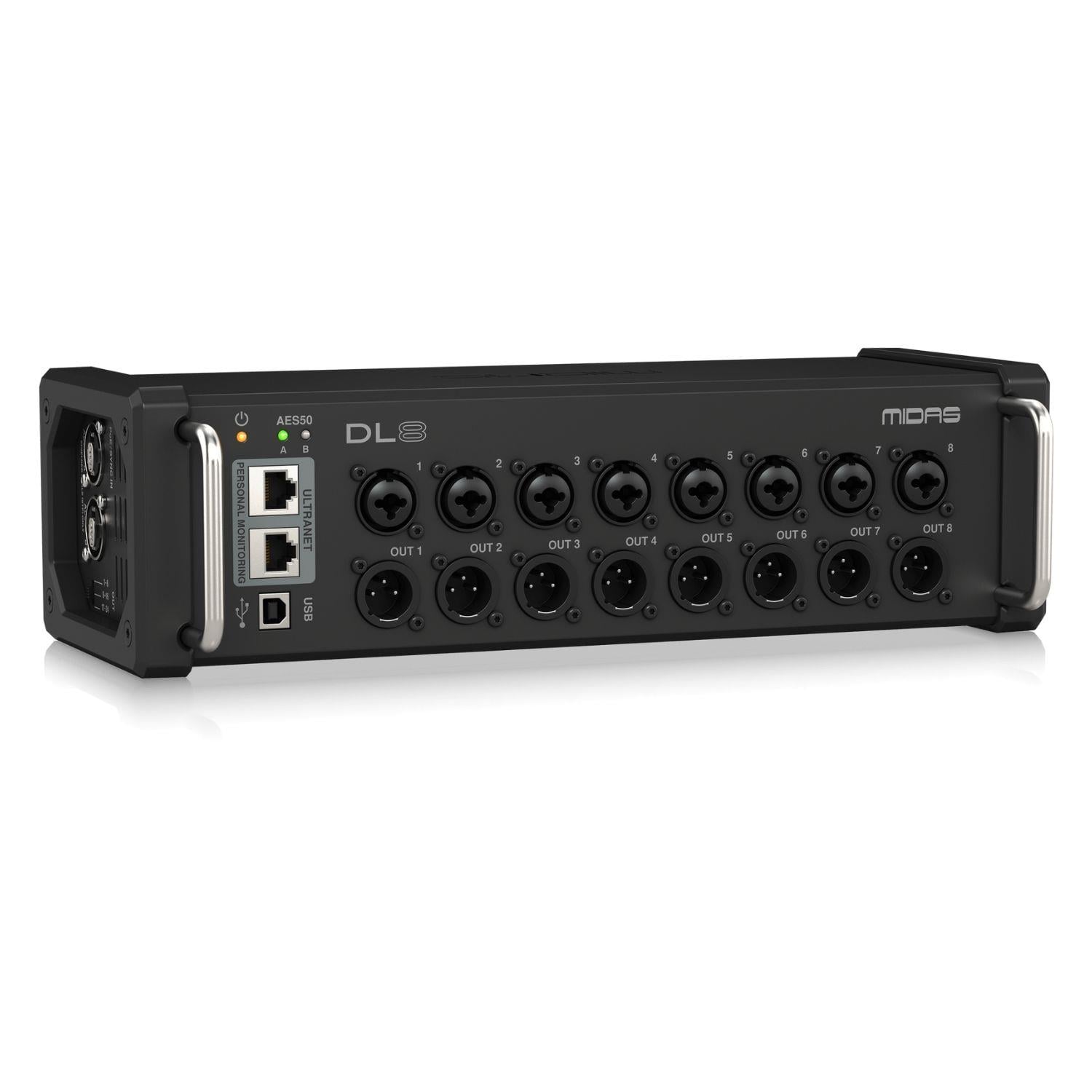 Midas DL8 PoE-Aktif 8 Giriş, 8 Çıkış Stage Box