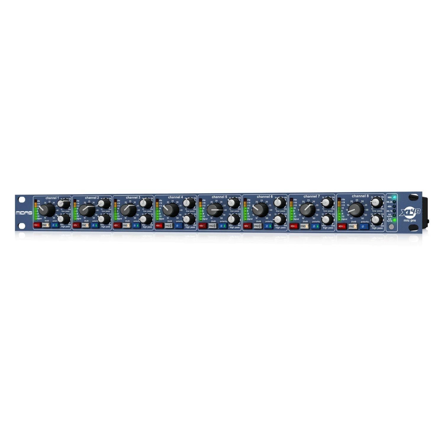 Midas XL48 8 Kanal DIGI-LOG Mikrofon Preamplifikatörü