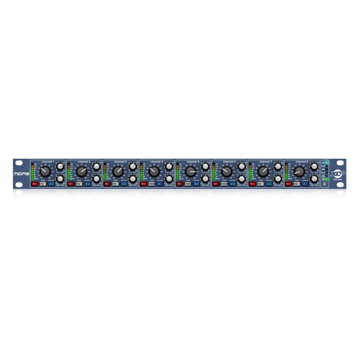 Midas XL48 8 Kanal DIGI-LOG Mikrofon Preamplifikatörü