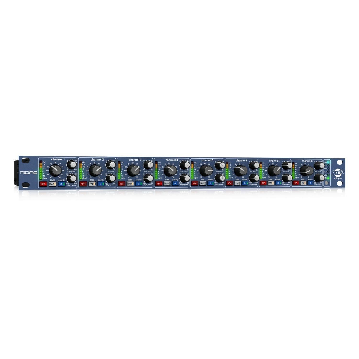 Midas XL48 8 Kanal DIGI-LOG Mikrofon Preamplifikatörü