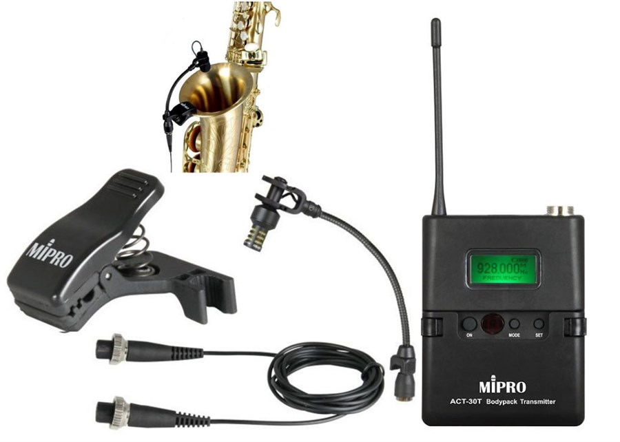 Mipro ACT-30T + CS-100 Saksafon İçin Kondenser Mikrofon Telsiz Seti