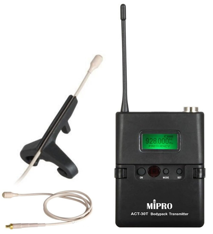 Mipro ACT-30T Kablosuz Verici + CV-100 Keman İçin Mikrofon Telsiz Seti