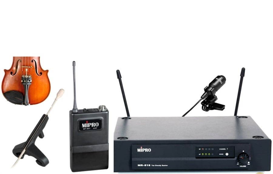 Mipro MR-818 Keman İçin Kablosuz Kondenser Yaka Mikrofon Seti