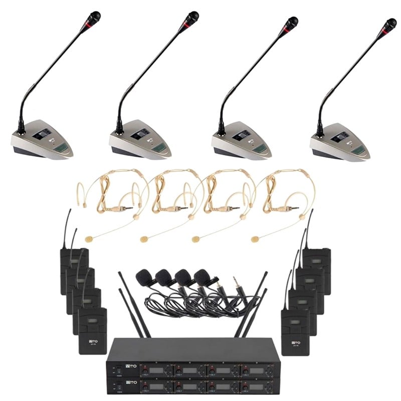 Mito UR8 + Mito Uryb + Um mu 4 Kürsü + 4 Headset Mikrofon Seti