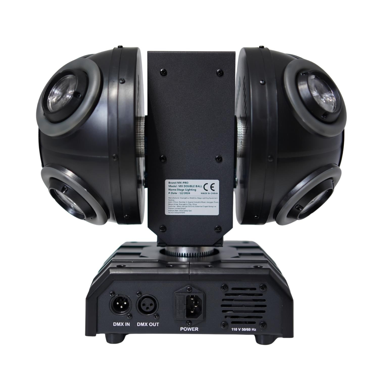 MX-PRO MX Double Ball 8x10W Moving Head Lazerli RGB Robot Işık