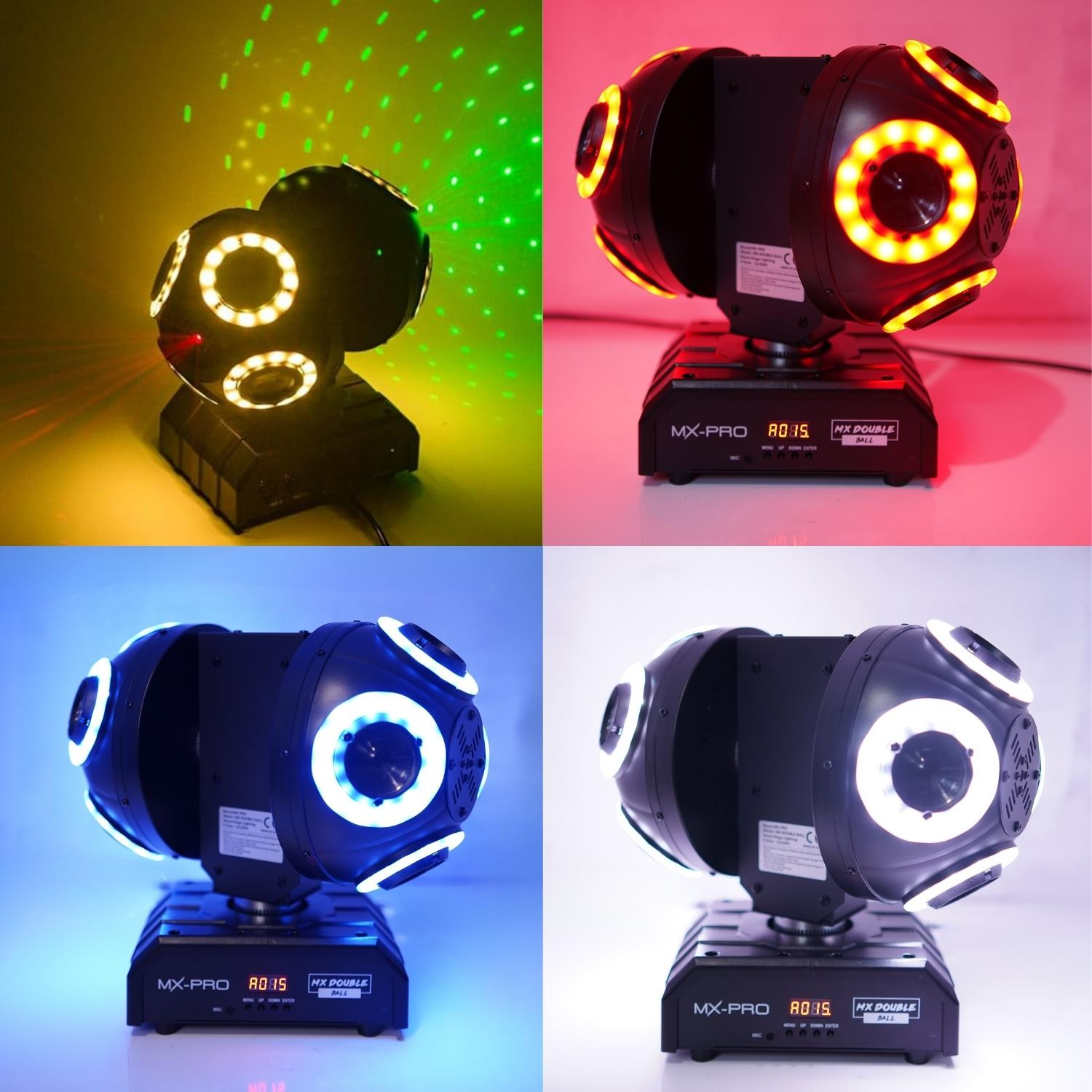 MX-PRO MX Double Ball 8x10W Moving Head Lazerli RGB Robot Işık